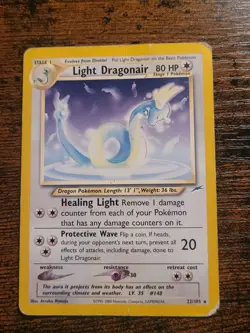 Pokemon Light Dragonair Card Neo Destiny 22/105 Non-Holo Rare HP - Image 1