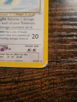 Pokemon Light Dragonair Card Neo Destiny 22/105 Non-Holo Rare HP - Image 2