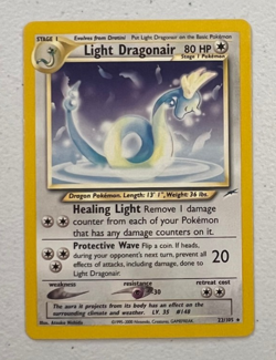 Pokemon Light Dragonair Card Neo Destiny 22/105 Non-Holo Rare NM Card - Image 1