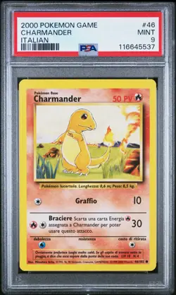 Pokemon PSA 9 Charmander #46 Base Set 2000 Italiano - Image 2