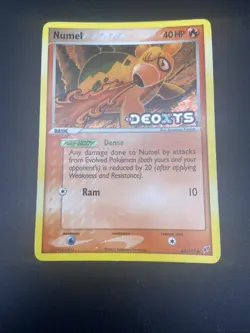 Pokemon TCG Numel EX Deoxys 68/107 Reverse Holo Common Card - Image 5
