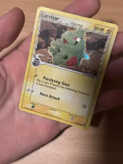Pokemon Larvitar 52/101 EX Dragon Frontiers Reverse Holo Common 50 HP - Image 1