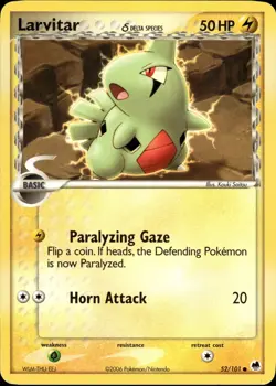 Larvitar 52/101 | EX Dragon Frontiers | Pokemon TCG | English | Common - Image 1