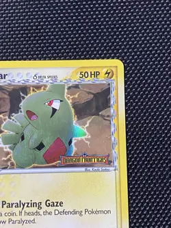 2006 Pokemon TCG Dragon Frontiers Larvitar δ 52/101 Reverse Holo Foil Stamped LP - Image 3