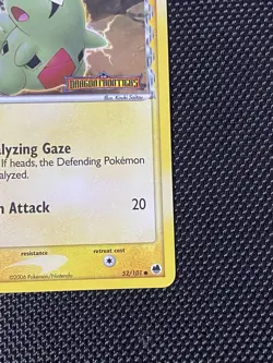 2006 Pokemon TCG Dragon Frontiers Larvitar δ 52/101 Reverse Holo Foil Stamped LP - Image 4