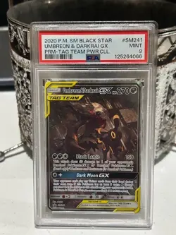 PSA 9 Mint - Umbreon & Darkrai GX SM241 SM Promo Pokemon TCG - Image 1