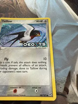Pokemon Taillow 80/107 EX Deoxys Stamped Reverse Holo Common LP - Image 2