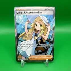 Lillie's Determination 169/132 Full Art Pokemon TCG ME01: Mega Evolution - NM - Image 1