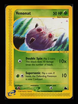 Venonat 112/144 Common Skyridge Non Holo Pokemon Card - Image 1