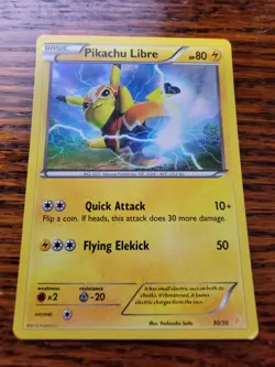 Pokemon TCG Pikachu Libre 30/30 Holo Card - Image 1