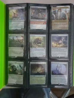 MTG Collection, 360 Cards. Mythics, Rares, Foils, Showcase Cards. Green Binder - Image 1