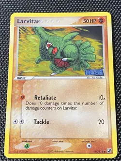Pokemon TCG Larvitar EX Unseen Forces Card 61/115 Holo Stamped - Image 1