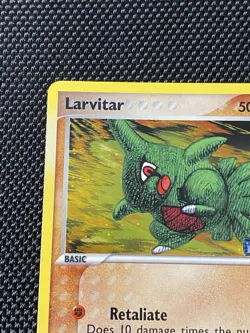 Pokemon TCG Larvitar EX Unseen Forces Card 61/115 Holo Stamped - Image 2