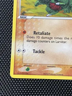 Pokemon TCG Larvitar EX Unseen Forces Card 61/115 Holo Stamped - Image 5