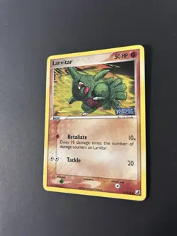 Pokemon TCG Larvitar EX Unseen Forces Card 61/115 Holo Stamped - Image 3