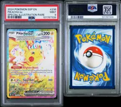 2024 Pokemon Surging Sparks Pikachu EX 238/191 Special Illustration Rare PSA 9 - Image 1