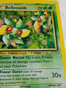 Bellossom 3/111 Holo Rare Pokemon Card Neo Genesis SWIRL Mint NEW CONDITION !!!! - Image 3