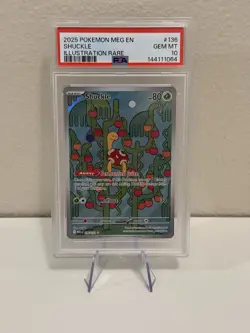 Shuckle Illustration Rare Pokemon Meg En-Mega Evolution 136/132 PSA 10 - Image 1