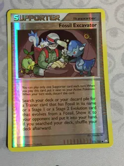 D1401 POKEMON TCG MYSTERIOUS TREASURES FOSSIL EXCAVATOR 111 REVERSE HOLO MP U - Image 1