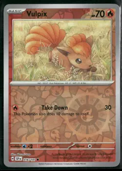 Pokemon TCG Pokemon Vulpix Common Reverse Holo Surging Sparks 016/191 NM - Image 1
