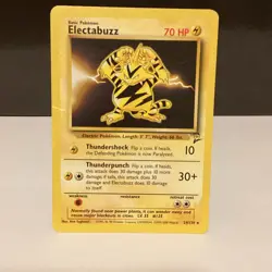 Pokemon Electabuzz 24/130 Base Set 2 Regular Rare 2000 Basic TCG - Image 1