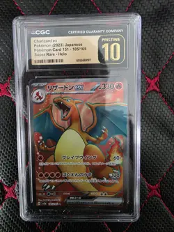 Charizard EX Super Rare Full Art SR -Japanese Pokemon 151 185/165 SV2a - Image 1