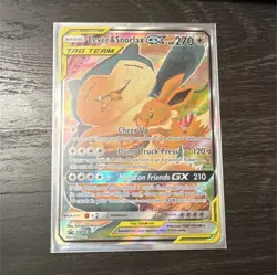 Pokemon Eevee & Snorlax GX TAG TEAM Promo Holo SM169 HP 270 - Image 1