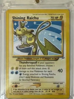 Pokemon TCG Shining Raichu Neo Destiny 111/105 Holo Secret Rare 70 HP - Image 1