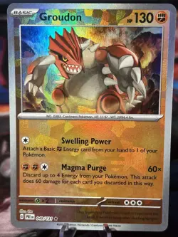 2025 POKEMON PRE EN-PRISMATIC EVOLUTIONS 049 GROUDON POKE BALL HOLO NM/M - Image 1