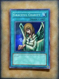 Yugioh Graceful Charity SDP-040 Super Rare 1st Ed MP - Image 1