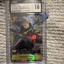 Bandai One Piece CCG Roronoa Zoro OP07-113 Foil Promo Uncommon - Image 1