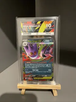 Mega Gengar EX 056/094 Me02: Phantasmal Flames Holo Pokemon Card Ace Gem Mint 10 - Image 1