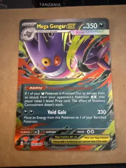 Mega Gengar EX 056/094 Me02: Phantasmal Flames Holo Pokemon Card Near Mint - Image 1