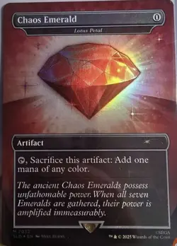 Magic the Gathering Red Chaos Emerald (Lotus Petal) 7032 Secret Lair Drop Sonic - Image 1