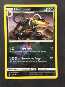Houndoom Reverse Holo Rare 59/111 - Pokemon Card Crimson Invasion - Image 1