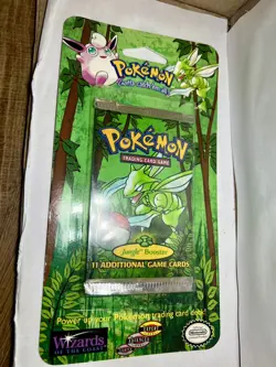 1999 Pokemon Jungle Booster Pack Factory Sealed Trading Card Game VINTAGE Sealed 742818060639 - Image 2