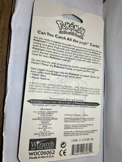 1999 Pokemon Jungle Booster Pack Factory Sealed Trading Card Game VINTAGE Sealed 742818060639 - Image 3