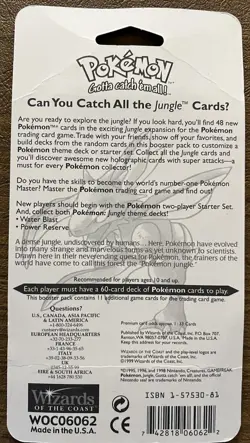 1999 Pokemon Jungle Booster Pack Factory Sealed Trading Card Game VINTAGE Sealed 742818060639 - Image 2