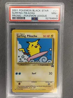 Pokemon TCG Surfing Pikachu Black Star Promo PSA Mint 9 - Image 1