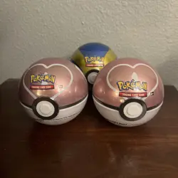 Pokemon TCG Pokeball Tins 2 Love Balls J21 And 1 Quick Ball J21 SEALED Lot of 3 - Image 1