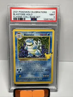 2021 Pokemon Celebrations Classic Collection Base Set Blastoise PSA 9 Rookie RC - Image 1