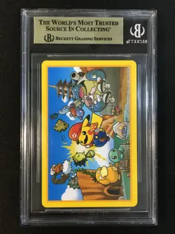 Queen of Spades Mario Pikachu Playing Card Pokemon 2016 Japanese PRSTINE BGS 10 - Image 2