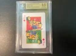 2016 Pokemon Center Mario Pikachu Playing Card Jack of DIAMONDS BGS 9.5 - Image 1