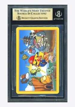 Pokemon BGS 10 PRISTINE Joker Luigi 2016 Mario Pikachu Playing Cards Japanese - Image 2