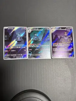 Duskull Dusclops Dusknoir Pokemon Card full art Evolution Set lot - Image 1