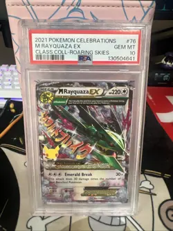 PSA 10 Pokemon TCG Celebrations M Rayquaza EX Card #76/108 2021 - Image 1