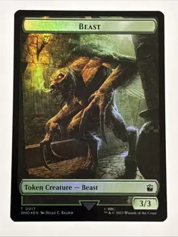 MTG Universes Beyond: Doctor Who Copy/Beast Token Foil 0001/0017 NM - Image 2