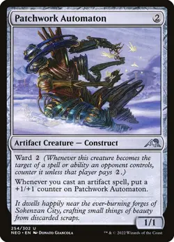 NM Patchwork Automaton, MTG, Kamigawa Neon Dynasty, Magic the Gathering, 254 - Image 1