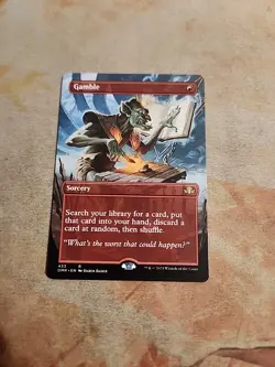 Gamble Borderless Dominaria Remastered MTG NM - Image 1