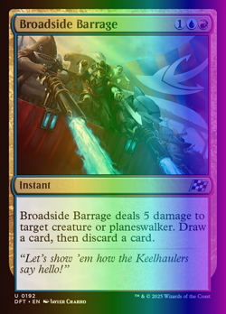 Broadside Barrage FOIL Aetherdrift Near Mint MTG Magic DNA GAMES - Image 1